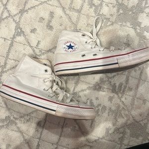 White high top Converse kids 13